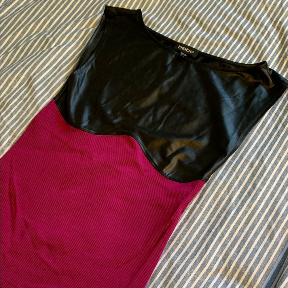 Bebe Black and Pink top